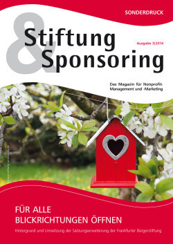 Stiftung und Sponsoring / Für alle Blickrichtungen öffnen
